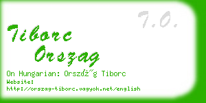 tiborc orszag business card